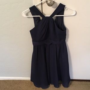 Navy David’s Bridal Dress